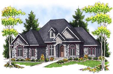 3-Bedroom, 2899 Sq Ft Country House Plan - 101-1508 - Front Exterior