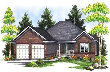 2-Bedroom, 1587 Sq Ft Bungalow House Plan - 101-1509 - Front Exterior