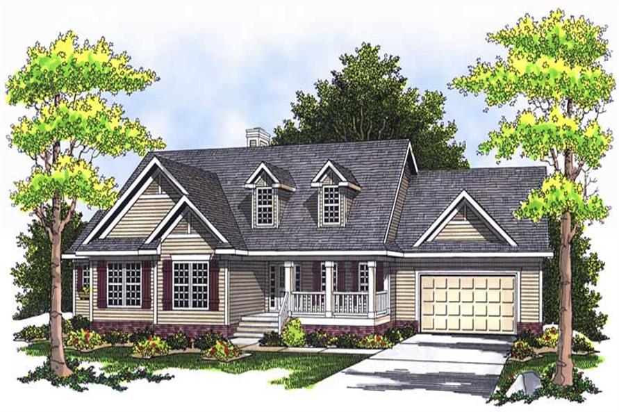 3-Bedroom, 2034 Sq Ft Ranch House Plan - 101-1532 - Front Exterior