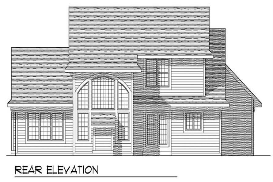 Home Plan Rear Elevation of this 3-Bedroom,2066 Sq Ft Plan -101-1540