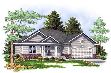 3-Bedroom, 1461 Sq Ft Country Home Plan - 101-1541 - Main Exterior