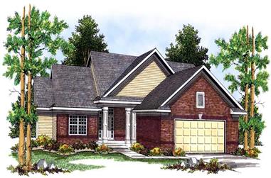 3-Bedroom, 1898 Sq Ft Ranch House Plan - 101-1552 - Front Exterior