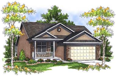 3-Bedroom, 1918 Sq Ft Bungalow House Plan - 101-1568 - Front Exterior