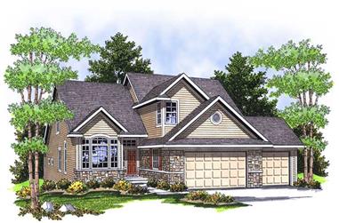 4-Bedroom, 2416 Sq Ft Country Home Plan - 101-1572 - Main Exterior