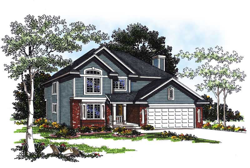 Front View of this 4-Bedroom, 2118 Sq Ft Plan - 101-1593