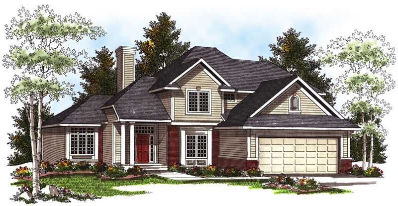 Front View of this 4-Bedroom, 2264 Sq Ft Plan - 101-1605
