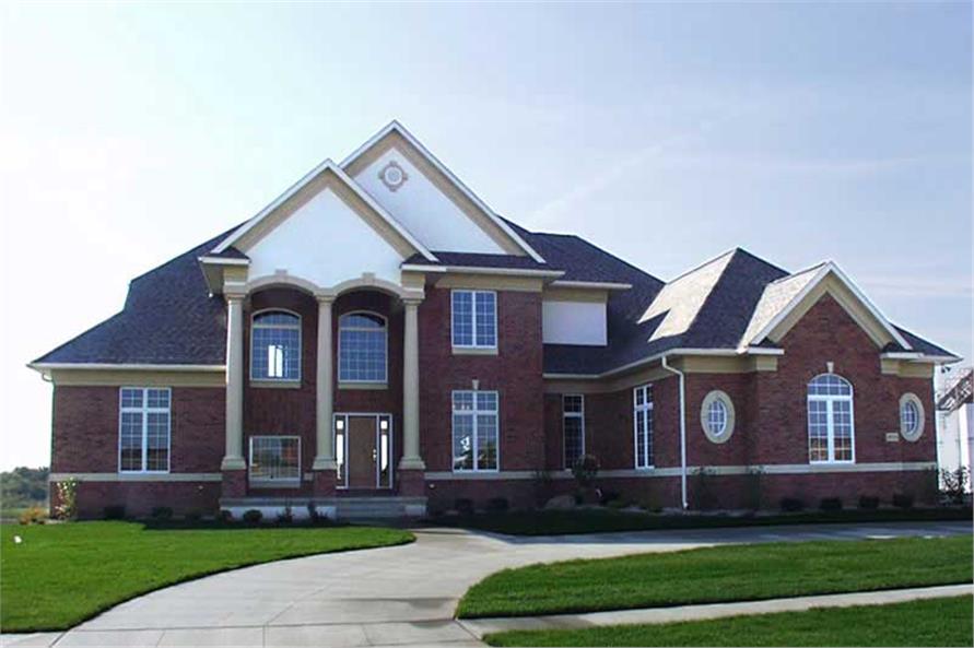 Front View of this 4-Bedroom, 4299 Sq Ft Plan - 101-1646