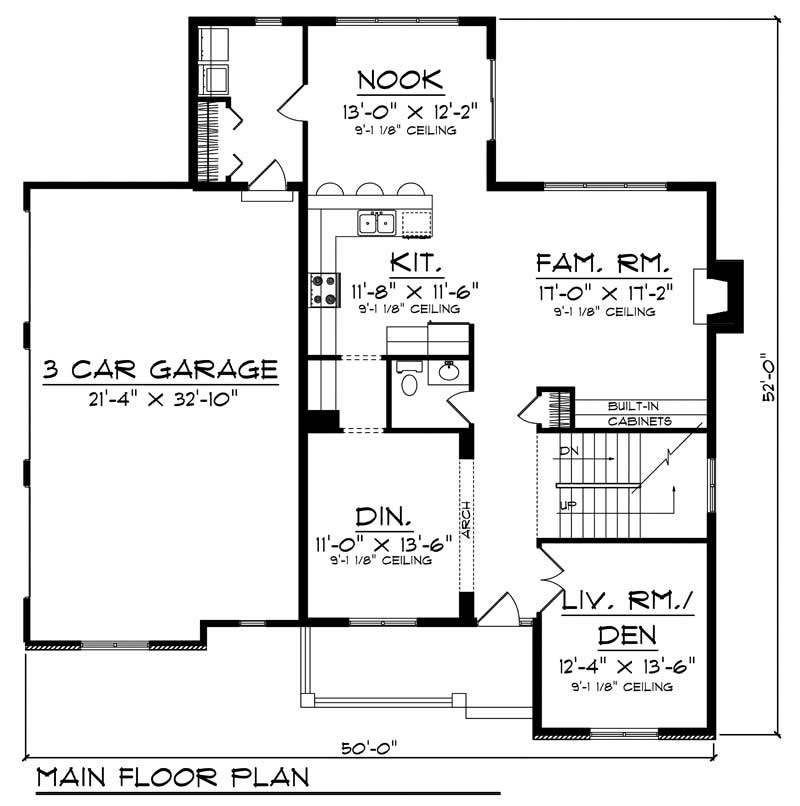 Floor Plan First Story of Country Plan #101-1651