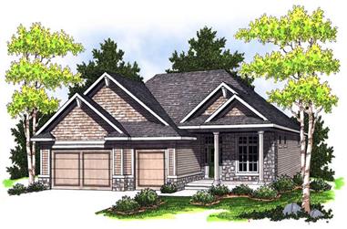 3-Bedroom, 1867 Sq Ft Colonial House Plan - 101-1657 - Front Exterior