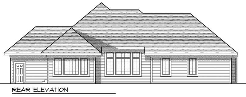 Home Plan Rear Elevation of this 3-Bedroom,1937 Sq Ft Plan -101-1659