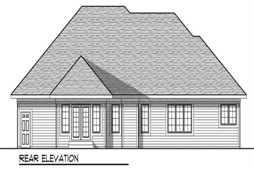 Home Plan Rear Elevation of this 3-Bedroom,1986 Sq Ft Plan -101-1672