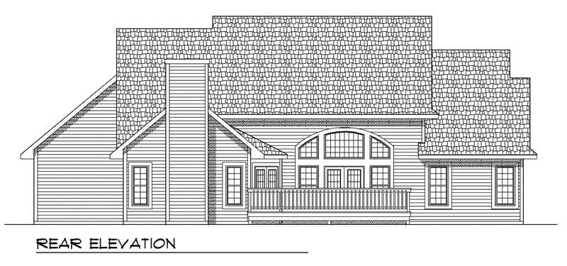 Home Plan Rear Elevation of this 3-Bedroom,2795 Sq Ft Plan -101-1685
