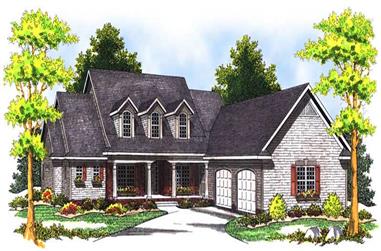 3-Bedroom, 2795 Sq Ft Country Home Plan - 101-1685 - Main Exterior