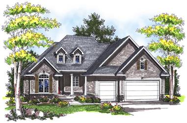 3-Bedroom, 1781 Sq Ft Colonial House Plan - 101-1692 - Front Exterior