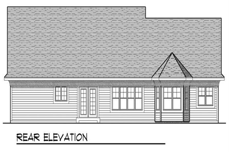 Home Plan Rear Elevation of this 3-Bedroom,1810 Sq Ft Plan -101-1693