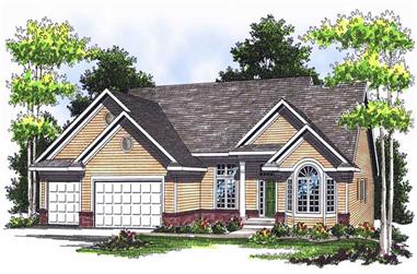 4-Bedroom, 3730 Sq Ft Ranch House Plan - 101-1695 - Front Exterior