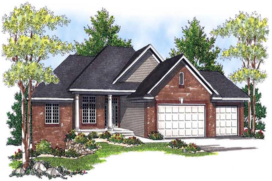 3-Bedroom, 1686 Sq Ft Ranch House Plan - 101-1705 - Front Exterior