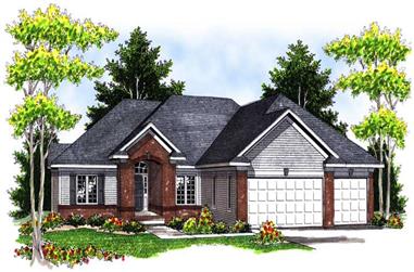 3-Bedroom, 2003 Sq Ft Ranch House Plan - 101-1706 - Front Exterior