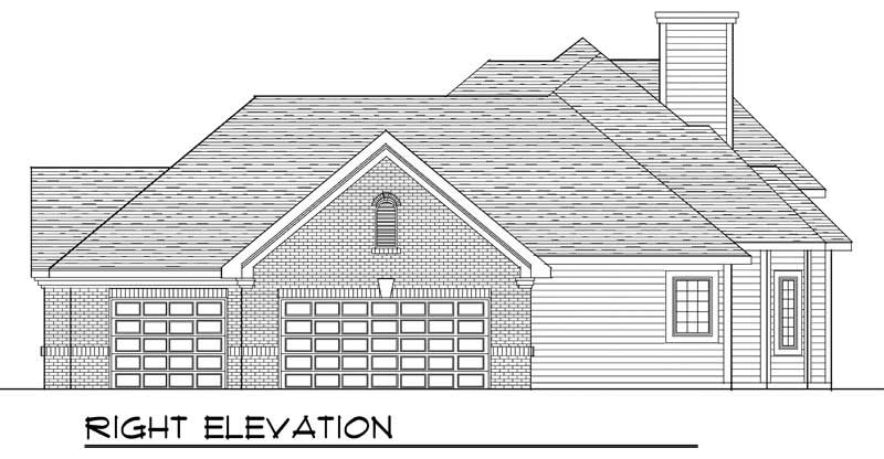 Home Plan Right Elevation of this 3-Bedroom,2600 Sq Ft Plan -101-1722