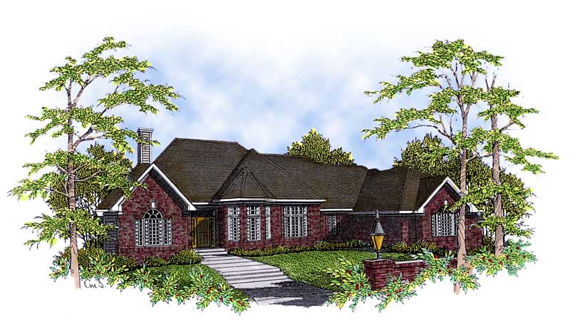 Front View of this 3-Bedroom, 2600 Sq Ft Plan - 101-1722