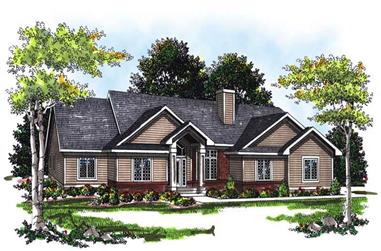 3-Bedroom, 1851 Sq Ft Ranch House Plan - 101-1725 - Front Exterior