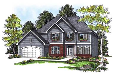 4-Bedroom, 2788 Sq Ft Country House Plan - 101-1733 - Front Exterior