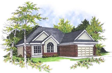 3-Bedroom, 1596 Sq Ft Bungalow House Plan - 101-1735 - Front Exterior