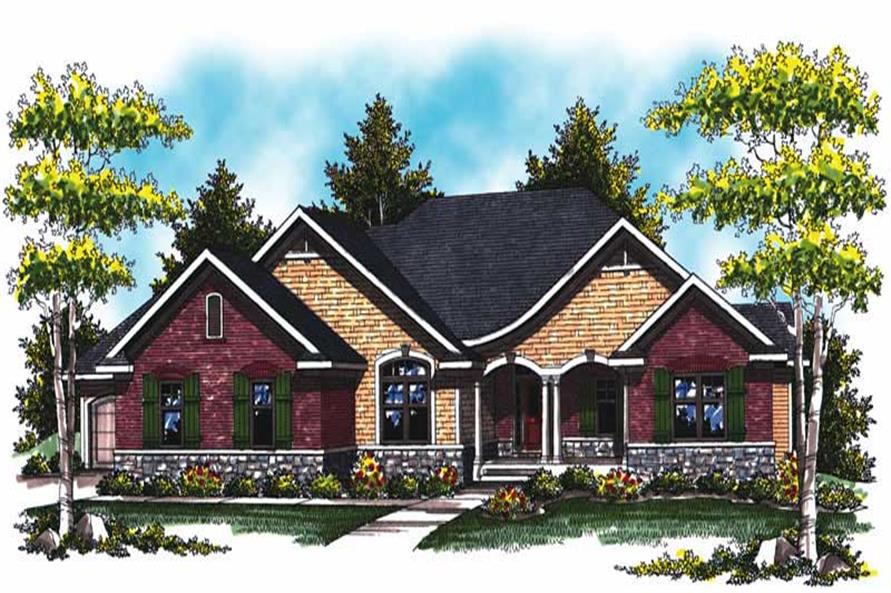 4-Bedroom, 3609 Sq Ft Colonial House Plan - 101-1741 - Front Exterior