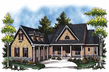 2-Bedroom, 2614 Sq Ft Country House Plan - 101-1749 - Front Exterior