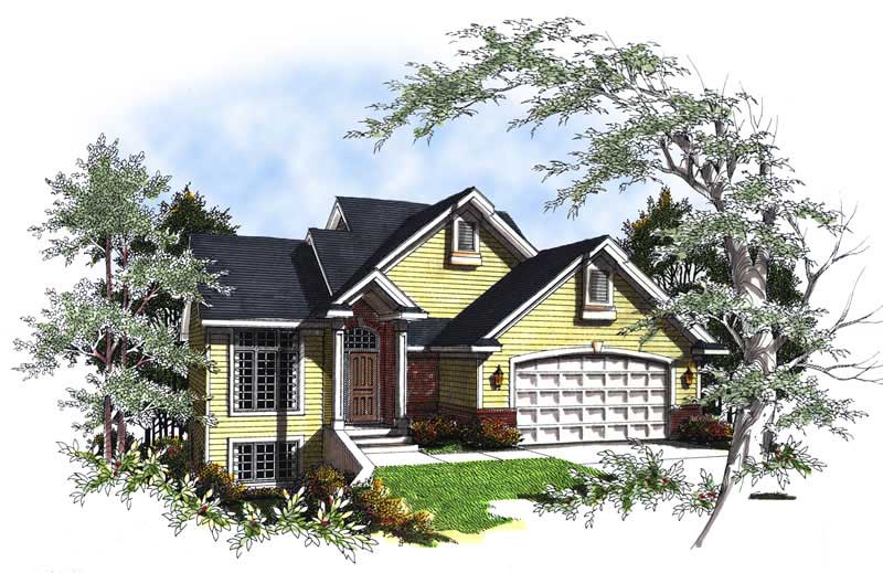 Front View of this 3-Bedroom, 1666 Sq Ft Plan - 101-1752