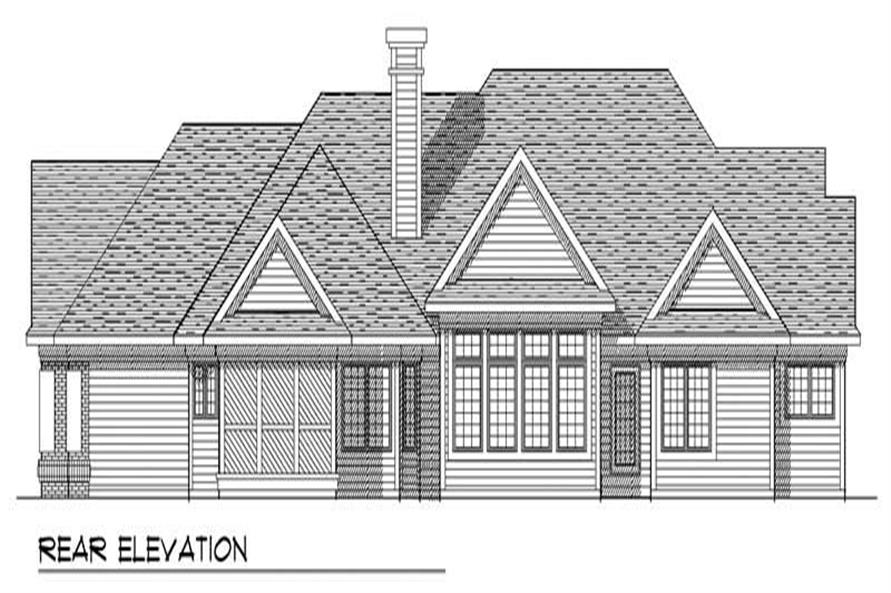 Home Plan Rear Elevation of this 2-Bedroom,2121 Sq Ft Plan -101-1773