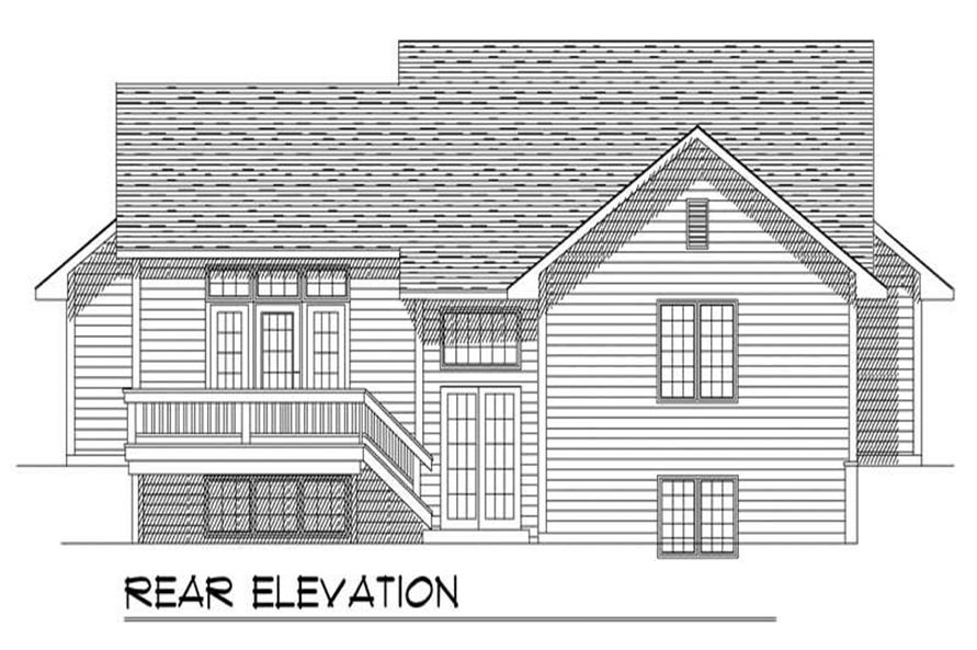 Home Plan Rear Elevation of this 3-Bedroom,1981 Sq Ft Plan -101-1788