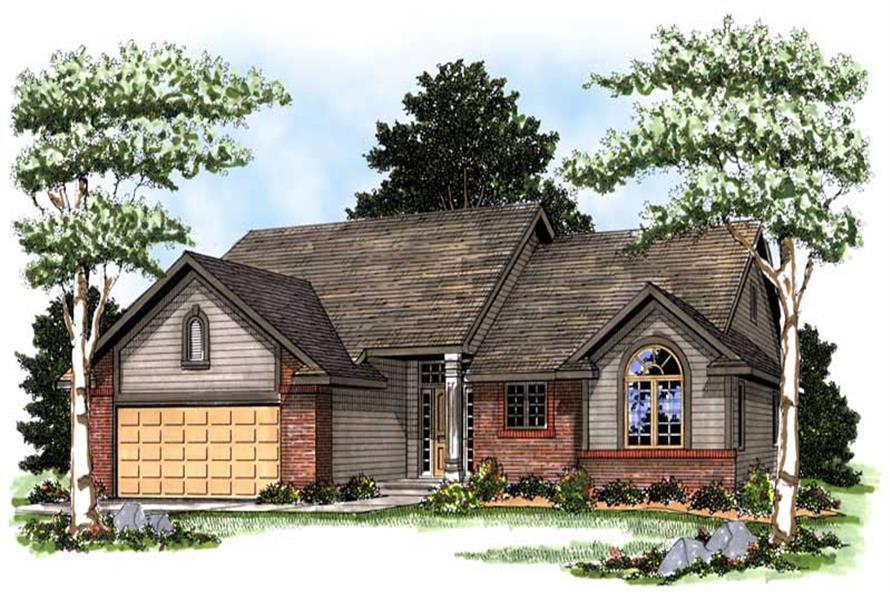 3-Bedroom, 1981 Sq Ft Ranch House Plan - 101-1788 - Front Exterior