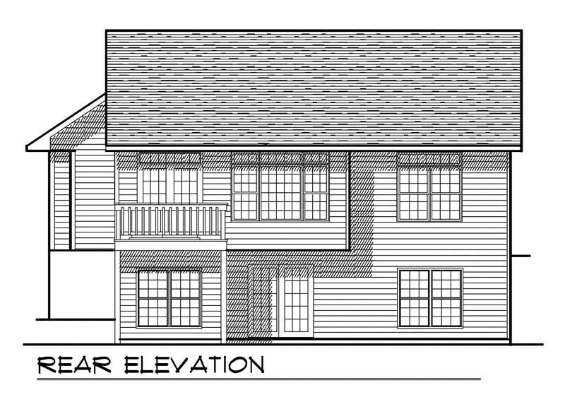 Home Plan Rear Elevation of this 3-Bedroom,1946 Sq Ft Plan -101-1828