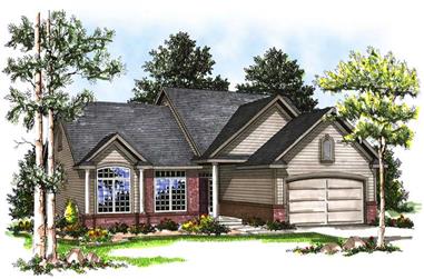 3-Bedroom, 1519 Sq Ft Ranch House Plan - 101-1830 - Front Exterior