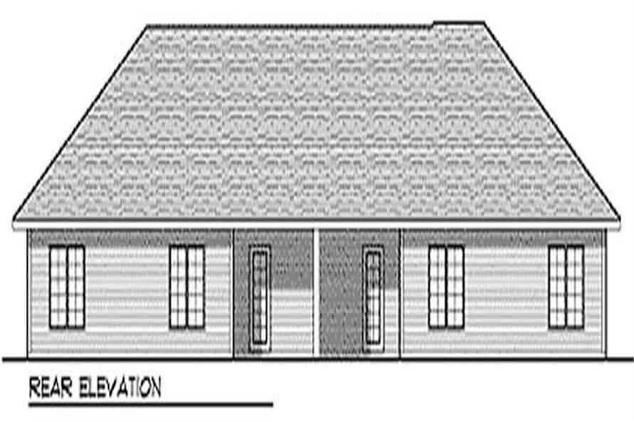 Home Plan Rear Elevation of this 3-Bedroom,2514 Sq Ft Plan -101-1839