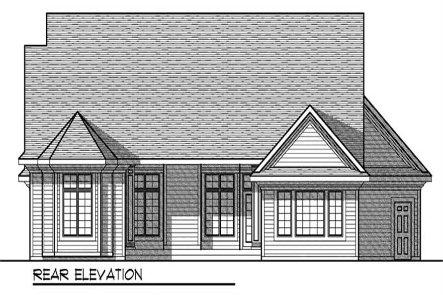 Home Plan Rear Elevation of this 2-Bedroom,2233 Sq Ft Plan -101-1857