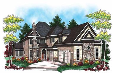 4-Bedroom, 2978 Sq Ft Traditional House Plan - 101-1859 - Front Exterior