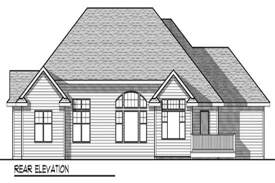 Home Plan Rear Elevation of this 2-Bedroom,2269 Sq Ft Plan -101-1872