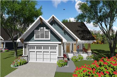 2-Bedroom, 1047 Sq Ft Ranch House Plan - 101-1897 - Front Exterior