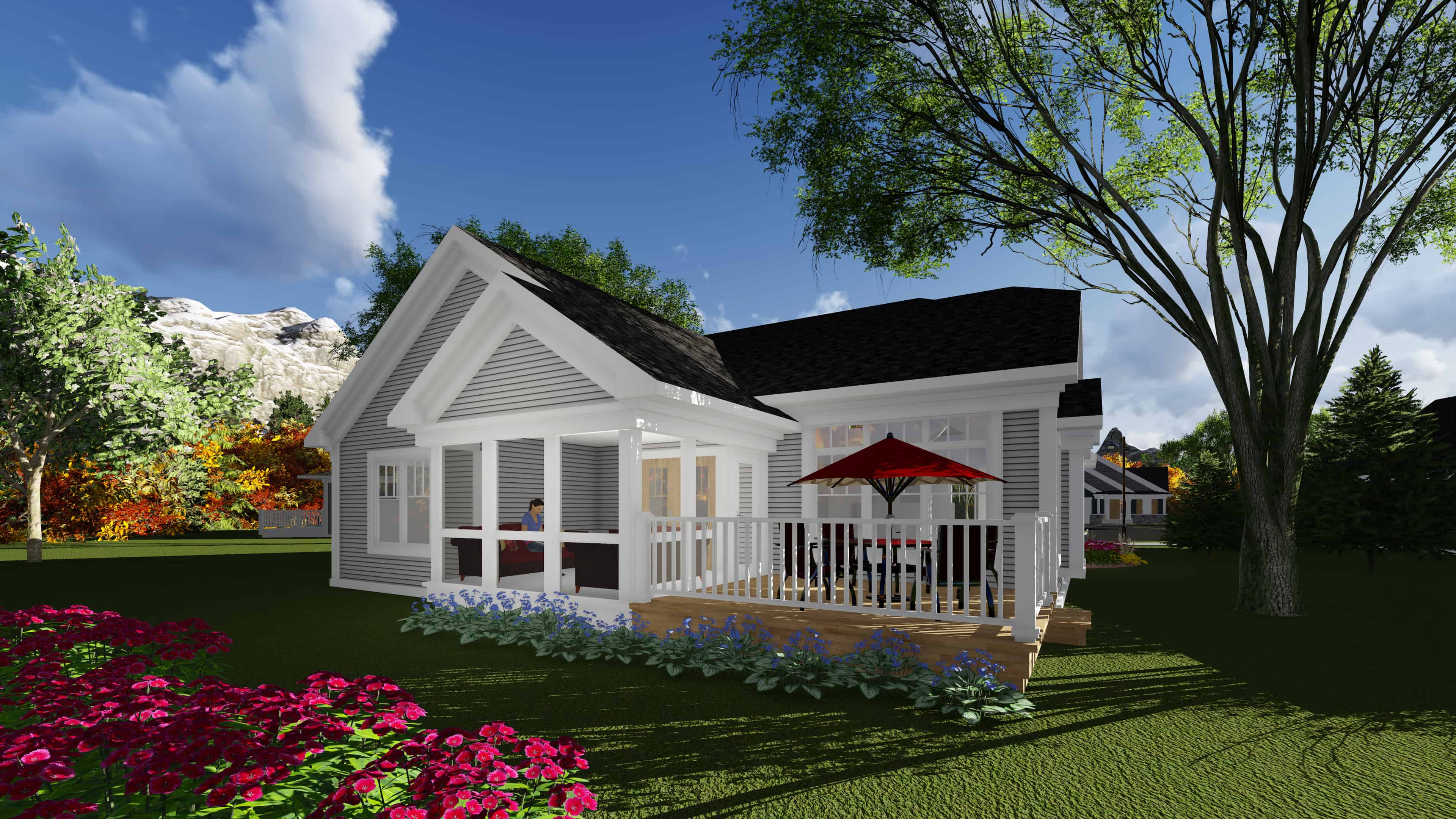 Rear View of this 2-Bedroom, 1514 Sq Ft Plan - 101-1904