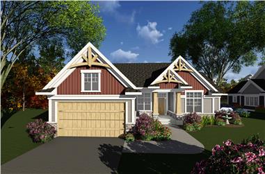 2-Bedroom, 1875 Sq Ft Ranch House Plan - 101-1910 - Front Exterior