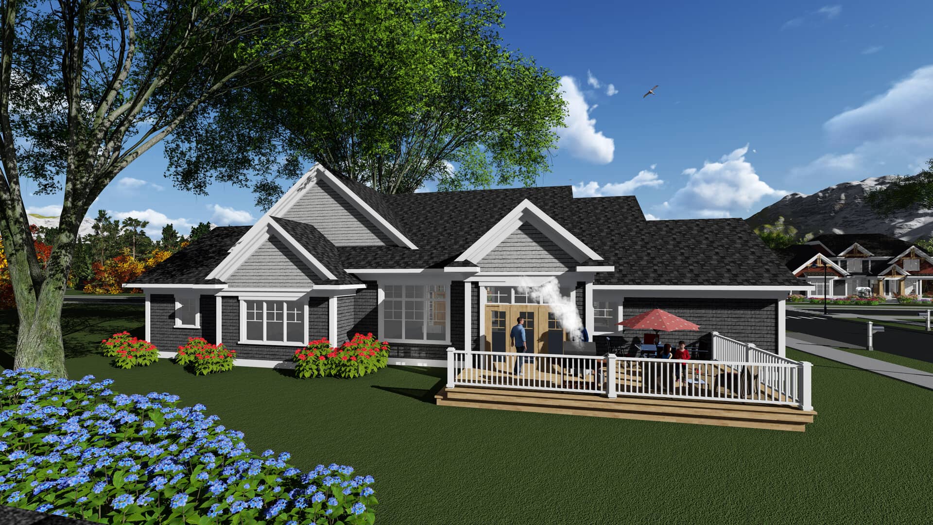 Rear View of this 4-Bedroom, 2357 Sq Ft Plan - 101-1916