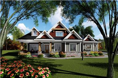 3-Bedroom, 1983 Sq Ft Ranch House Plan - 101-1944 - Front Exterior