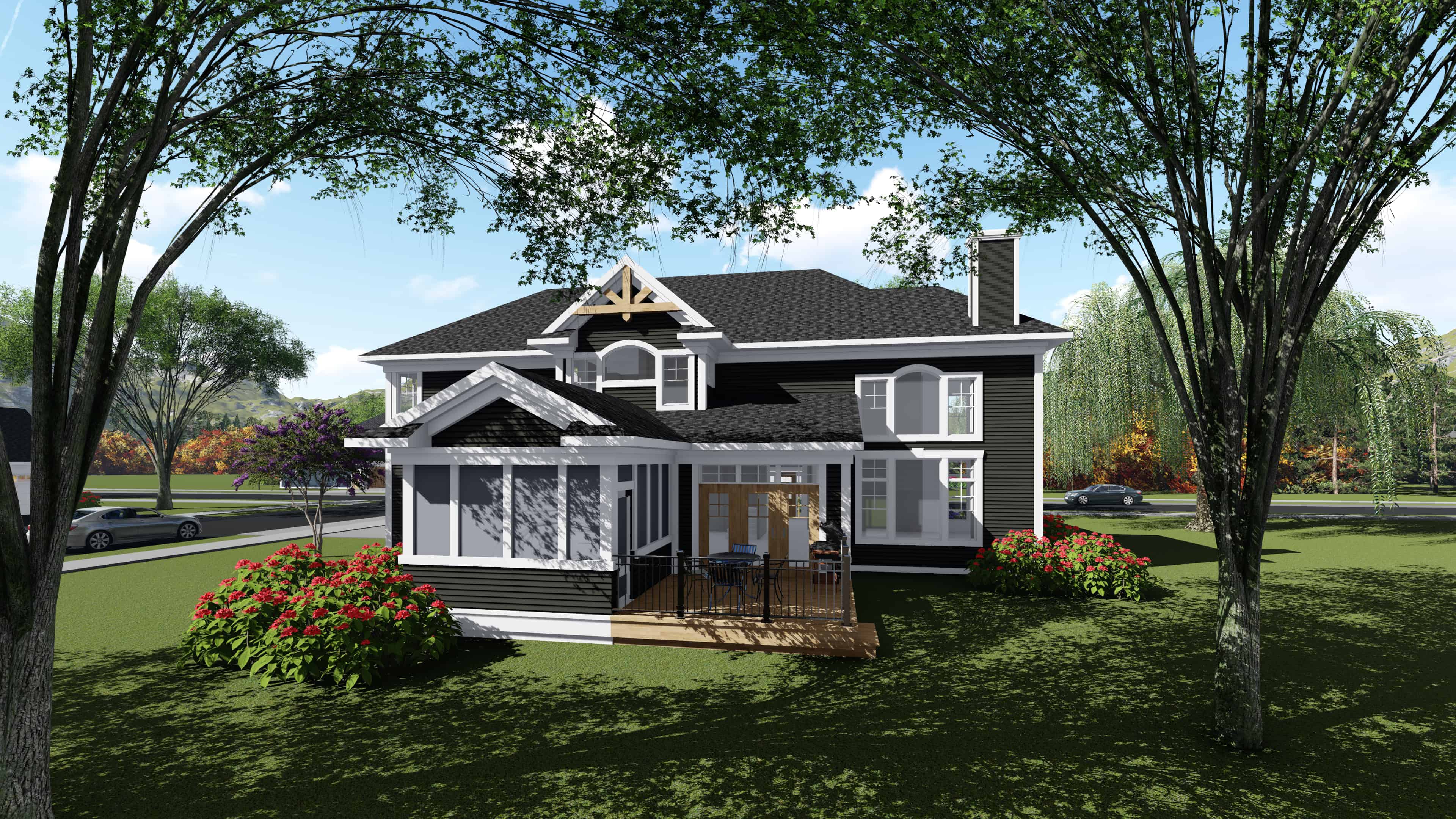 Rear View of this 4-Bedroom, 3388 Sq Ft Plan - 101-1958