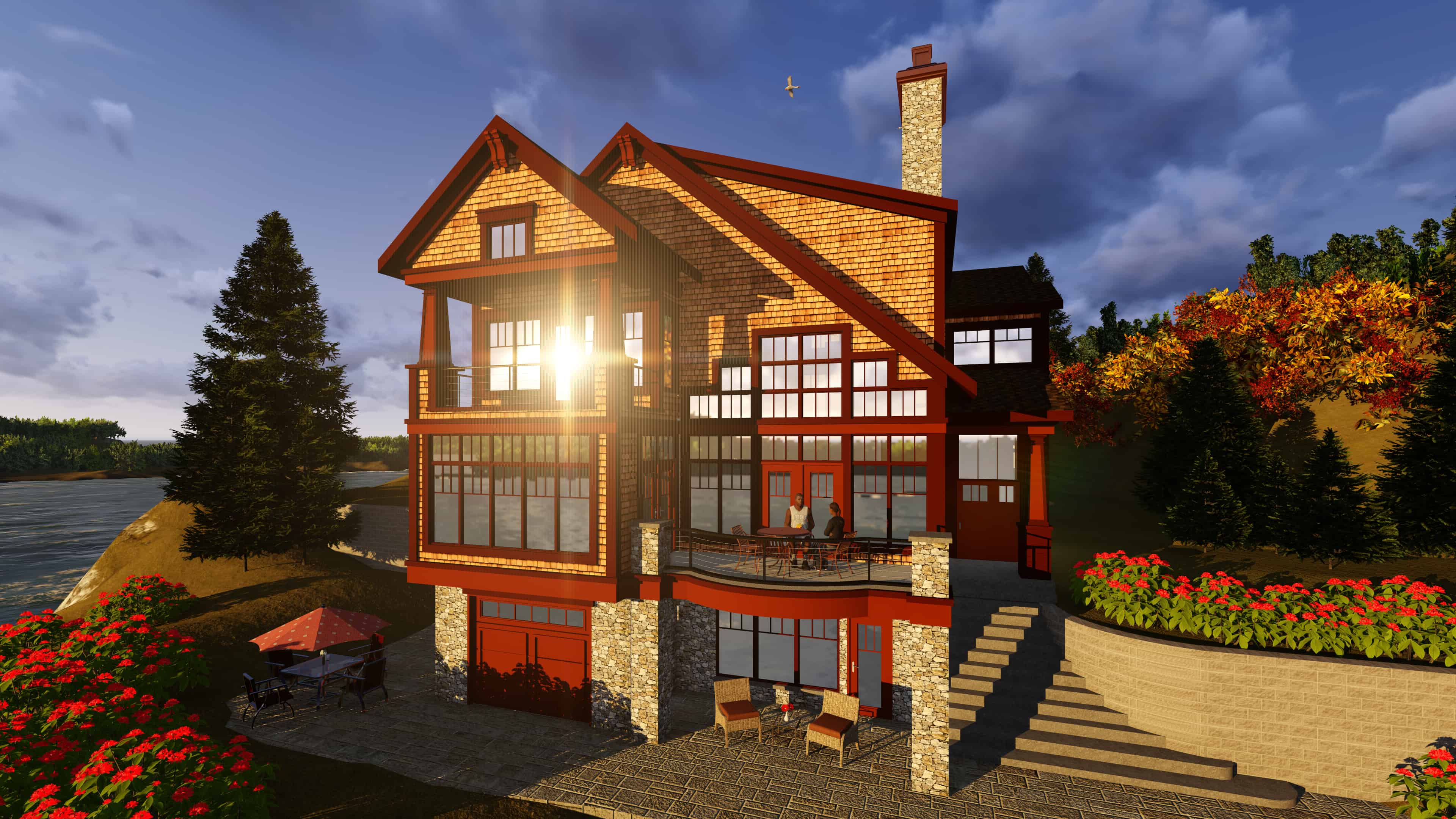 Rear View of this 5-Bedroom, 4610 Sq Ft Plan - 101-1959