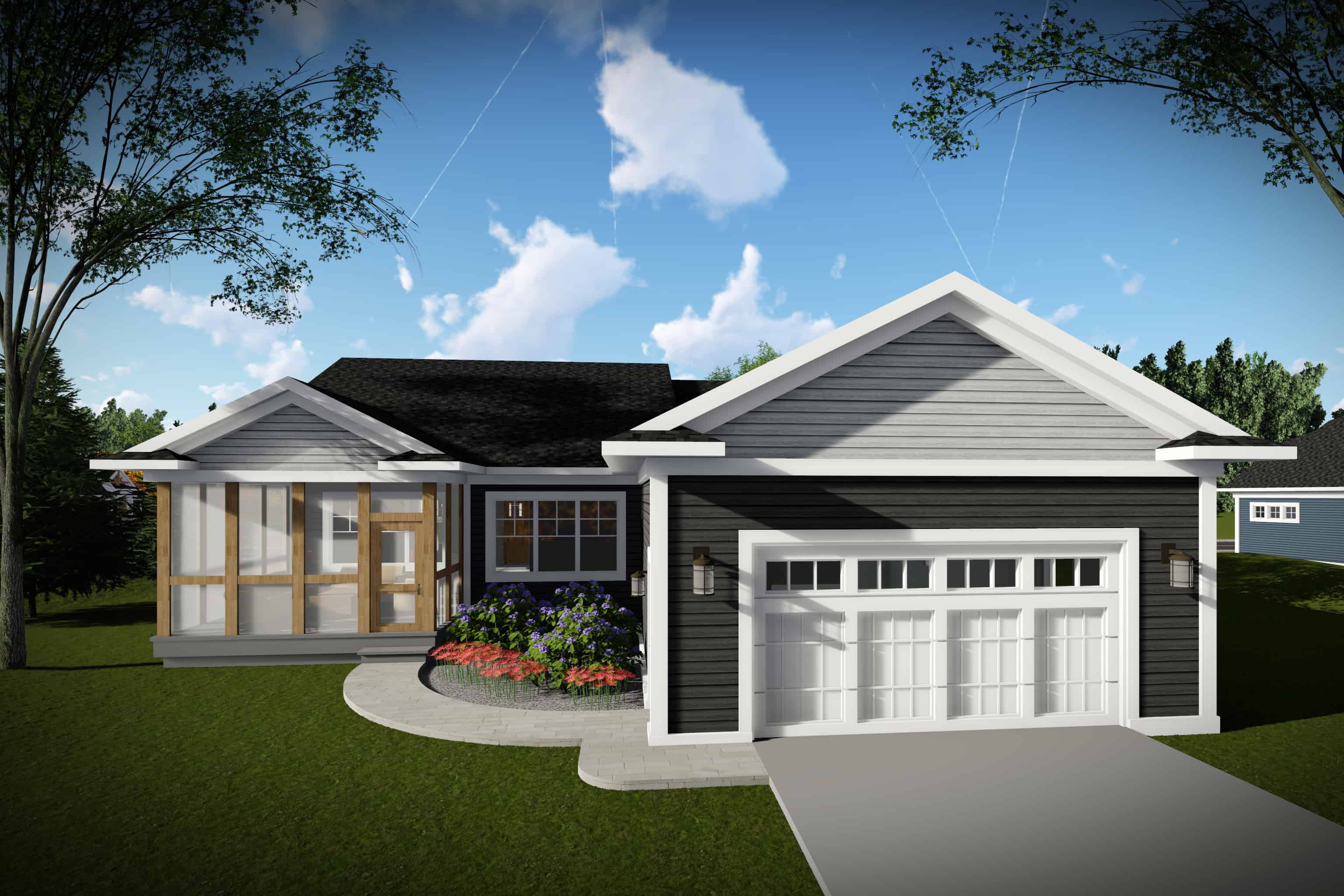 Front View of this 2-Bedroom, 1730 Sq Ft Plan - 101-1972