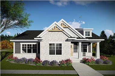 2-Bedroom, 1730 Sq Ft Ranch House Plan - 101-1972 - Front Exterior