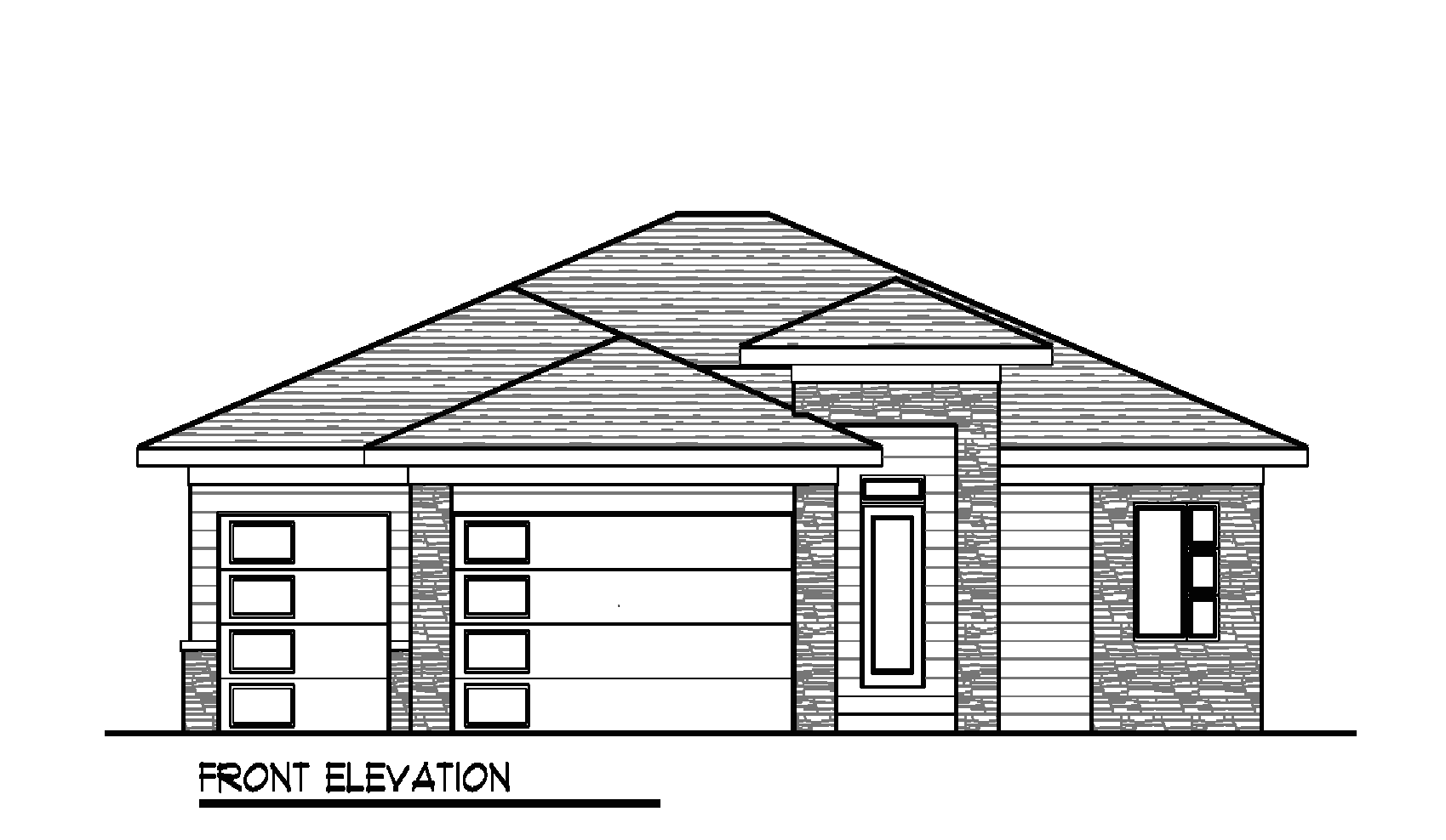 Home Plan Front Elevation of this 2-Bedroom,1484 Sq Ft Plan -101-1988