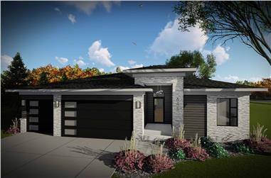 2-Bedroom, 1484 Sq Ft Contemporary Home Plan - 101-1988 - Main Exterior
